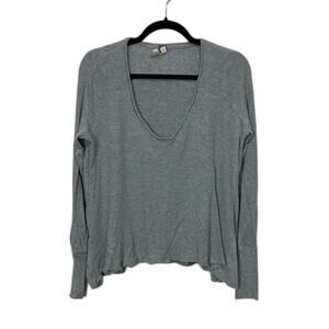 Free People Heather Gray Long Sleeve Top